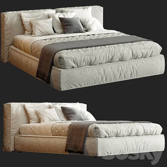 Ditre Italia Flann Bed 3D Model Ditre Italia Flann Bed 3D Model