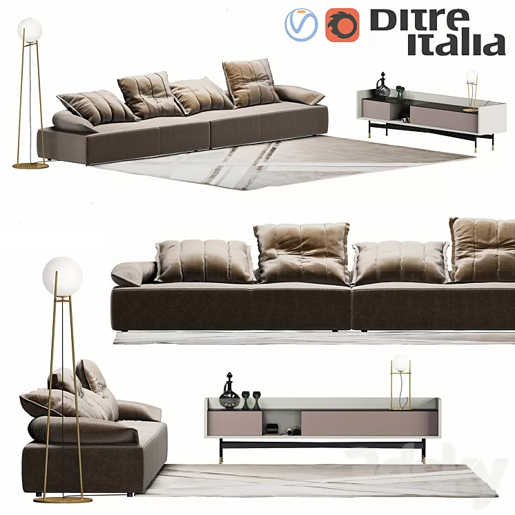 Ditre Italia Flick-Flack sofa 3D Model Ditre Italia Flick-Flack sofa 3D Model