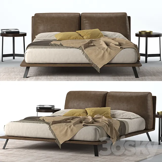 Ditre Italia Kanaha Bed 3D Model Ditre Italia Kanaha Bed 3D Model