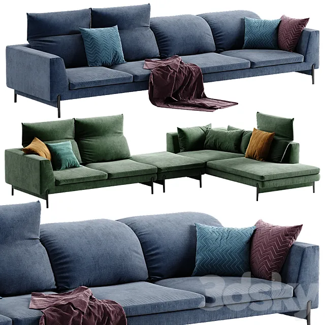 Ditre italia Kim High sectional sofa 3DModel