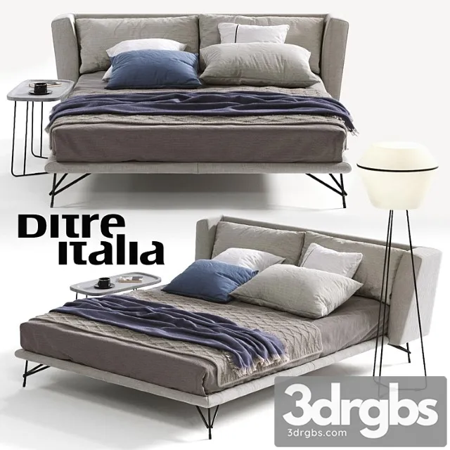 Ditre italia lennox bed 2 3D Model Download