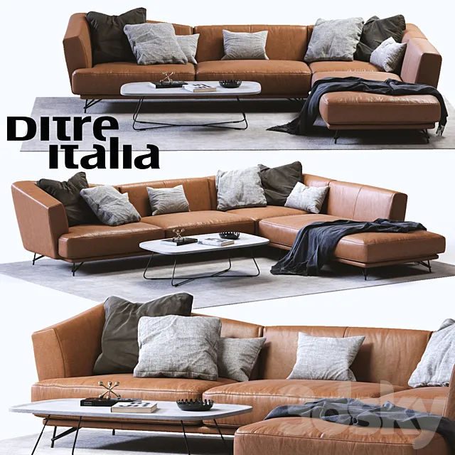 Ditre Italia LENNOX Leather Sofa 3DModel