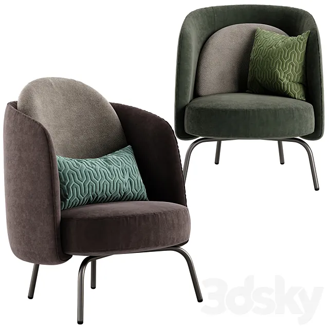Ditre italia Lucia armchair 3D Model Ditre italia Lucia armchair 3D Model