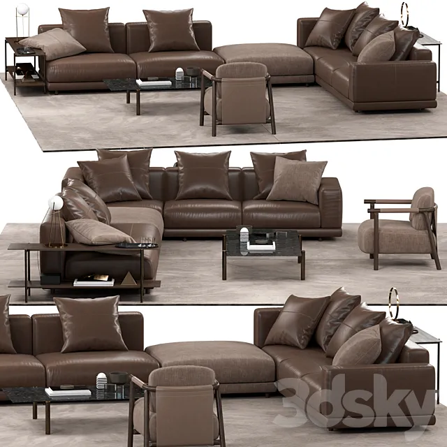 Ditre Italia NEVYLL sofa NATHY armchair 3D Model Ditre Italia NEVYLL sofa NATHY armchair 3D Model