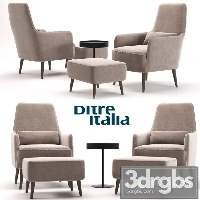 Ditre Italia Ray Armchair 3D Model Download Ditre Italia Ray Armchair 3D Model Download
