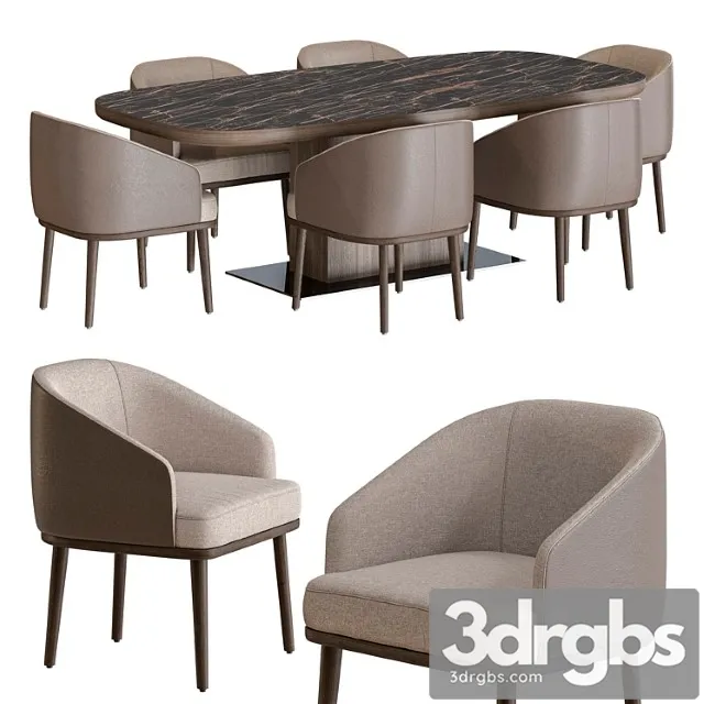 Ditre italia saint tropez table and armchair dining set 2 3D Model Download Ditre italia saint tropez table and armchair dining set 2 3D Model Download