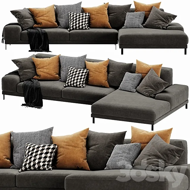 DItre Italia Shade Chaise Lounge 3D Model DItre Italia Shade Chaise Lounge 3D Model