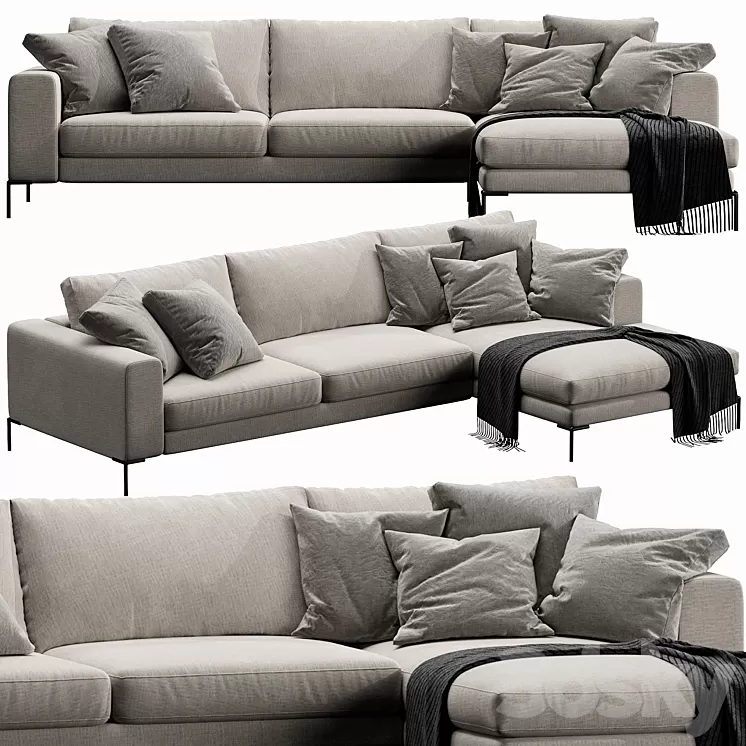 Ditre Italia Union Chaise Lounge 3D Model Ditre Italia Union Chaise Lounge 3D Model