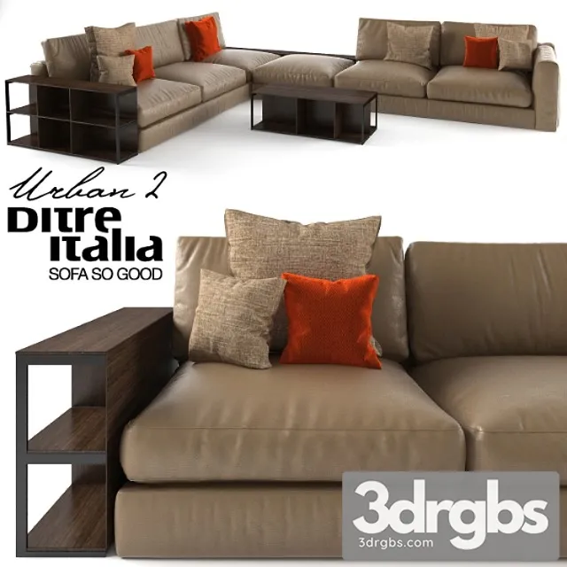 Ditre Italia Urban 2 Sofa 3D Model Download Ditre Italia Urban 2 Sofa 3D Model Download