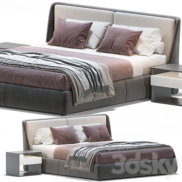 Ditreitalia Bend Bed 3D Model Ditreitalia Bend Bed 3D Model