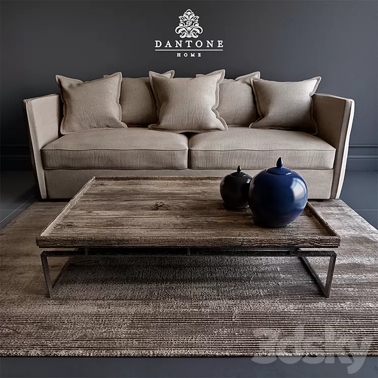 Divan Annecy coffee table TY380-YM and carpet MAQ-02-Taupe from Dantone home 3D Model