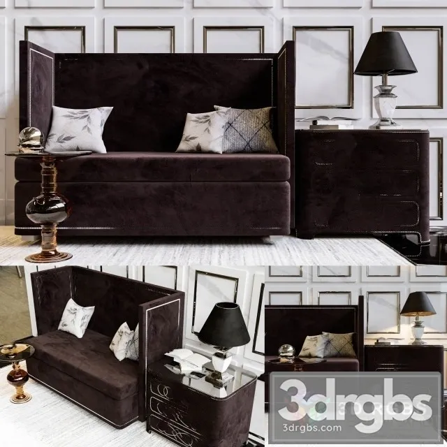 Divan Bernhard Arnchair 3D Model Download Divan Bernhard Arnchair 3D Model Download