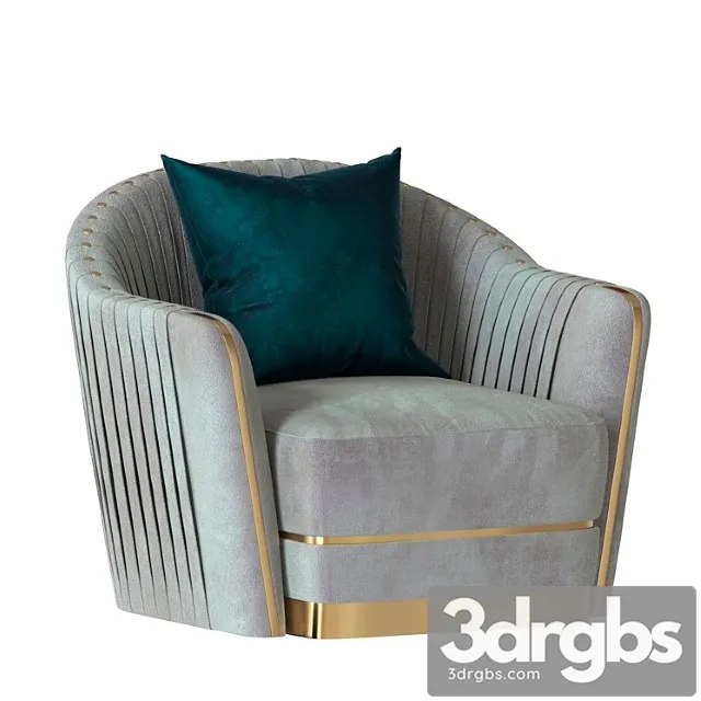 Divani Casa Ardine Gold Lounge Chair 1 3D Model Download Divani Casa Ardine Gold Lounge Chair 1 3D Model Download