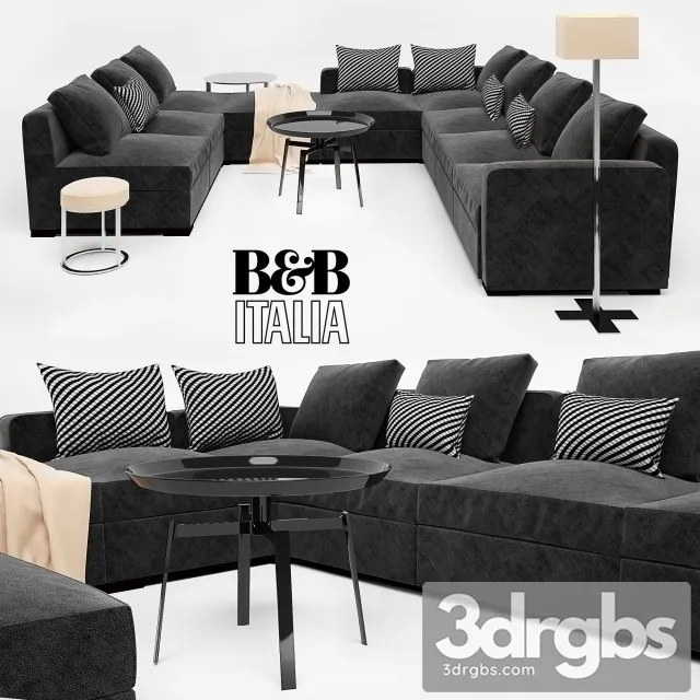 Dives Solatium Collection Black Sofa 01 3D Model Download Dives Solatium Collection Black Sofa 01 3D Model Download