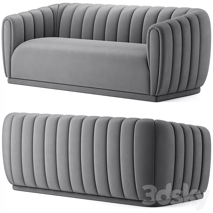 Dixie Velvet Sofa Meridian Furniture 3D Model Dixie Velvet Sofa Meridian Furniture 3D Model