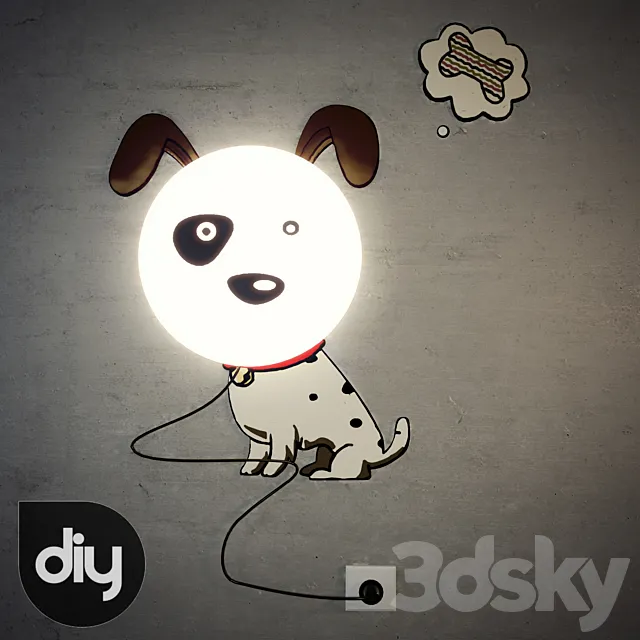 DIY Cartoon 3D Spotted Dog 3D Model DIY Cartoon 3D Spotted Dog 3D Model
