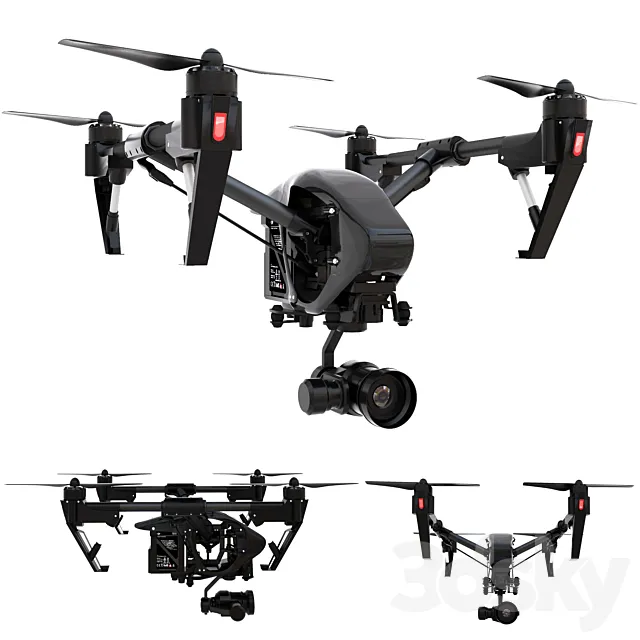 DJI Inspire 1 PRO 3D Model DJI Inspire 1 PRO 3D Model