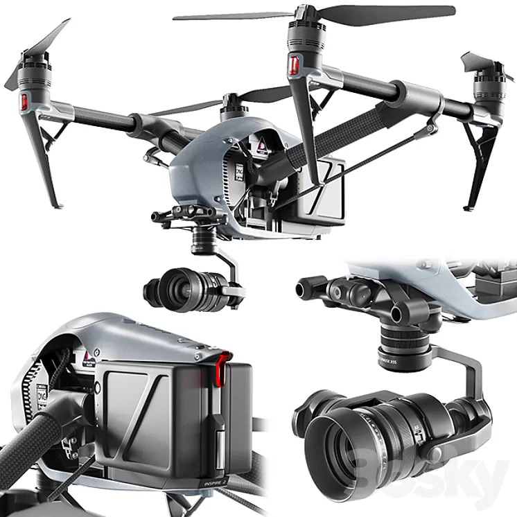 Dji inspire 2 3d hot sale model