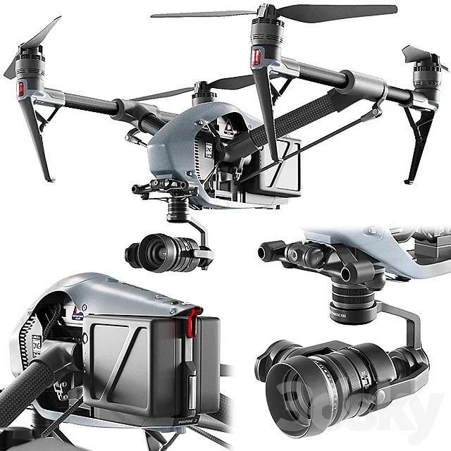 Dji fashion inspire 2 3d model