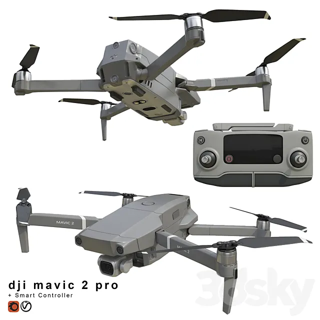 Dji mavic 2 pro 3d model discount
