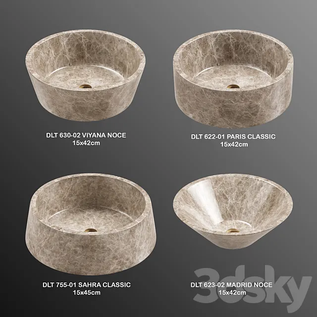 DLT_Bathroom Stone Collection part_1 3DModel DLT_Bathroom Stone Collection part_1 3DModel