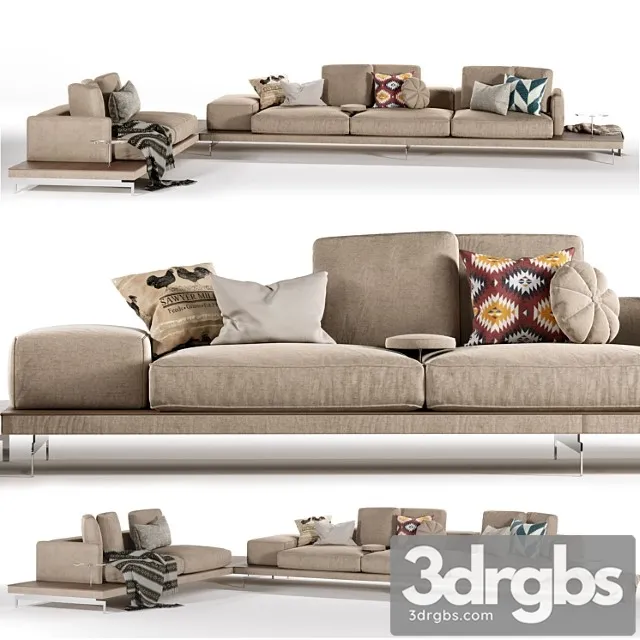Dock High Version Sofa 03 B&B Italia 3D Model Download Dock High Version Sofa 03 B&B Italia 3D Model Download