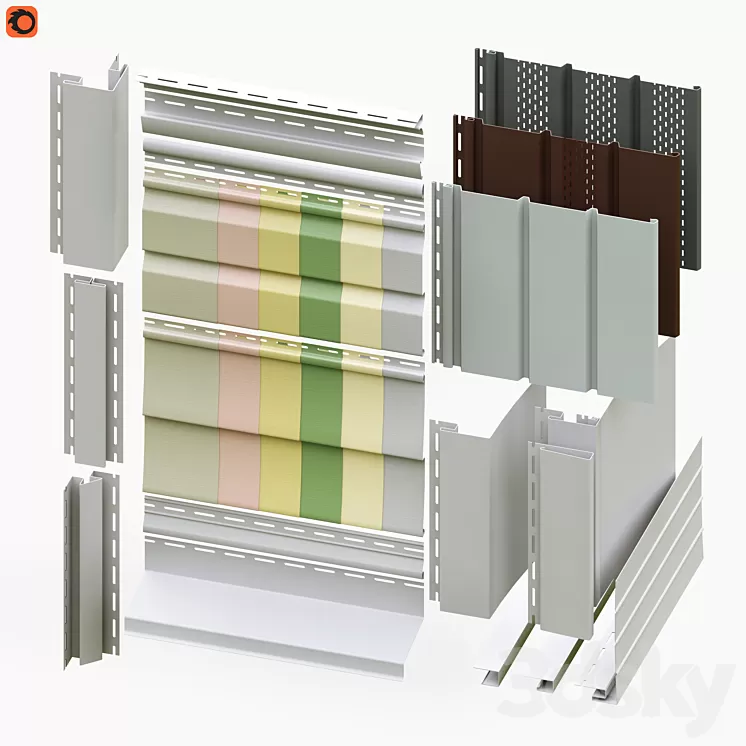 Docke Standart Siding & Accessories 3D Model Docke Standart Siding & Accessories 3D Model