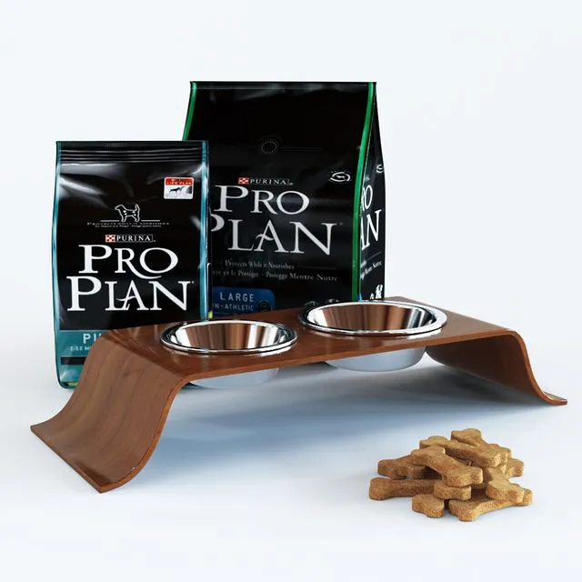 Dog food feed bowls 3D Model Dog food feed bowls 3D Model