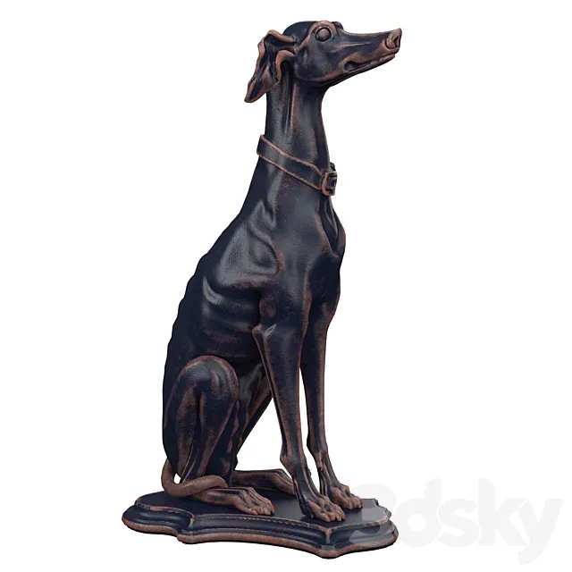 Dog Statue 3D Model Dog Statue 3D Model