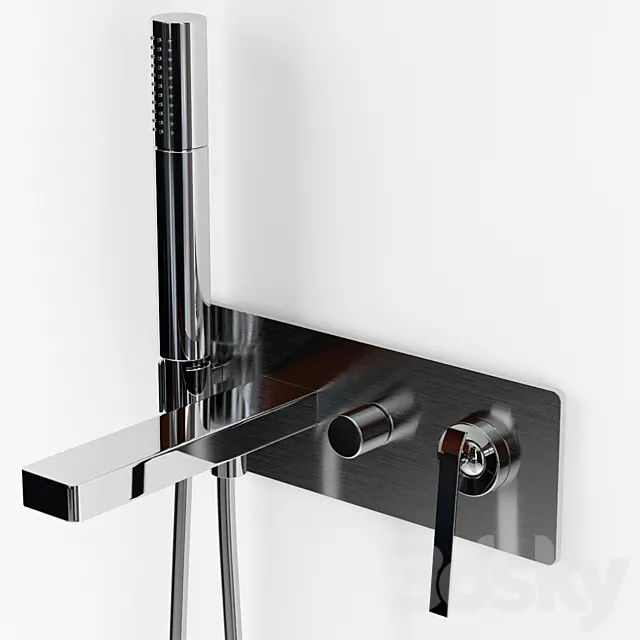 Dolce wall bath set whith shower 3DModel