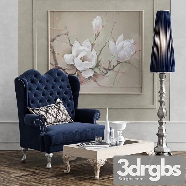 Dolfi adelaide armchir. floor lamp 3D Model Download Dolfi adelaide armchir. floor lamp 3D Model Download