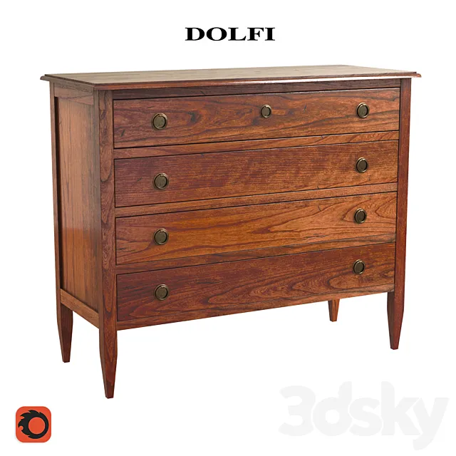 DOLFI Louis XVI chest of drawers 3D Model DOLFI Louis XVI chest of drawers 3D Model