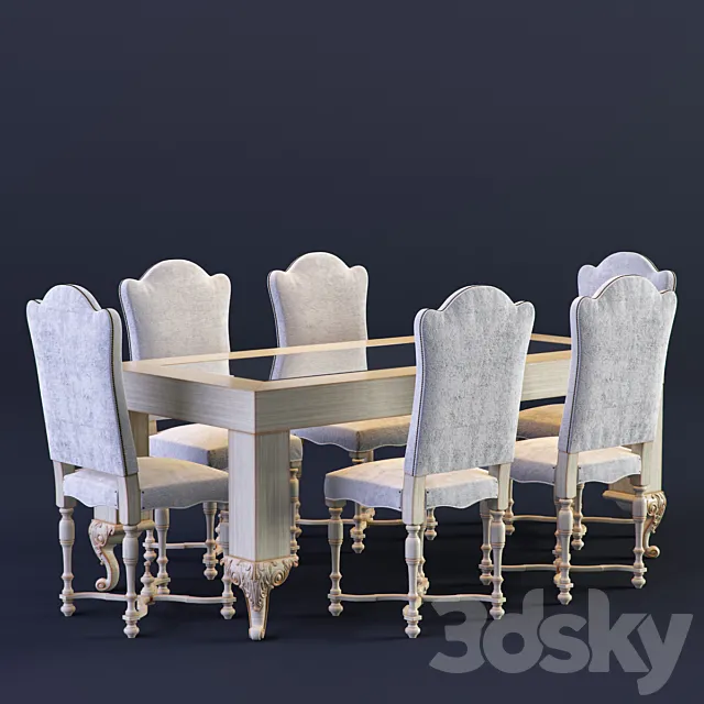 Dolfi \ Table \ Chairs \ 0359 3DModel Dolfi \ Table \ Chairs \ 0359 3DModel