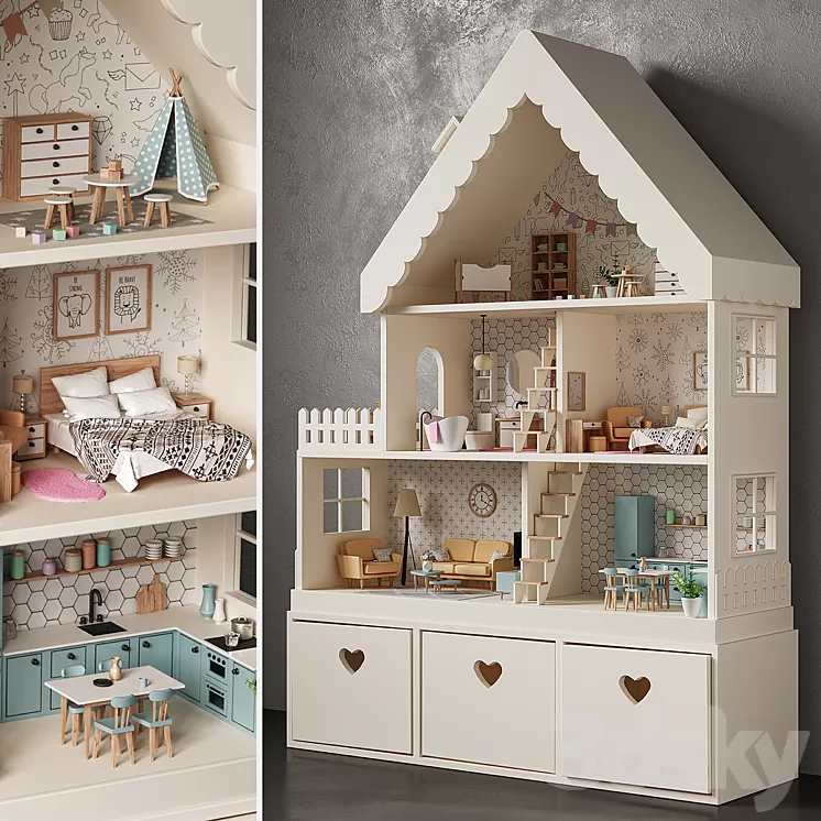 Dollhouse 3D Model Free Download