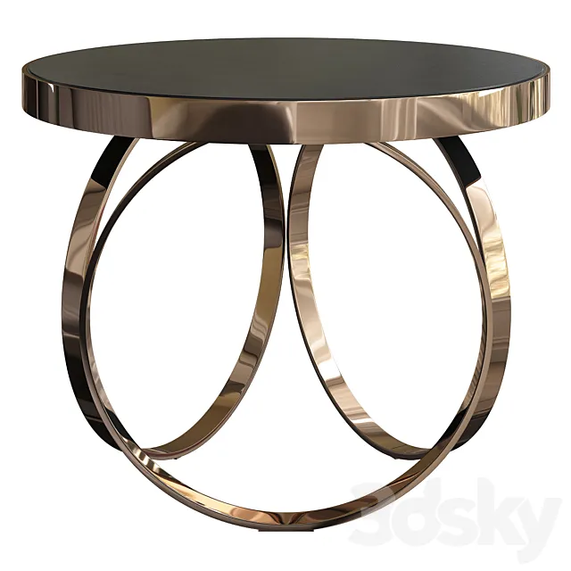 DOM Edizioni OTTOLINE GUERIDON CHROME SIDE TABLE 3D Model