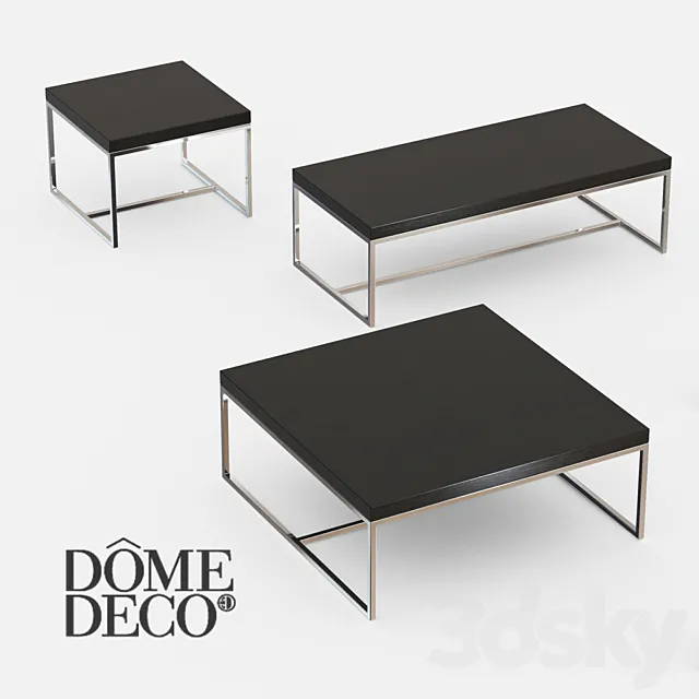 Dome Deco set of coffee tables 3D Model Dome Deco set of coffee tables 3D Model