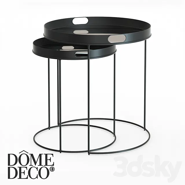 Dome Deco set of coffee tables 3DModel Dome Deco set of coffee tables 3DModel