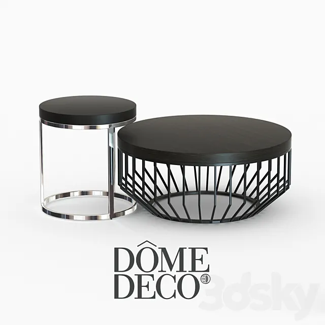 Dome deco set of coffee tables 3DModel
