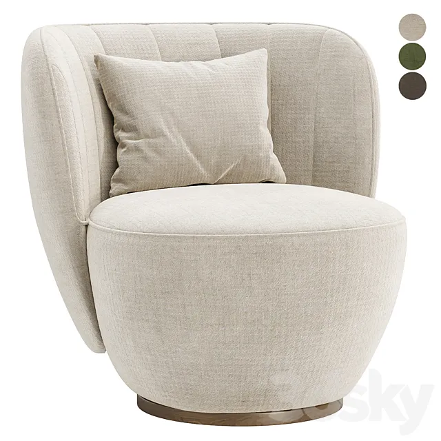 Domkapa Pearl Armchair 3D Model Domkapa Pearl Armchair 3D Model