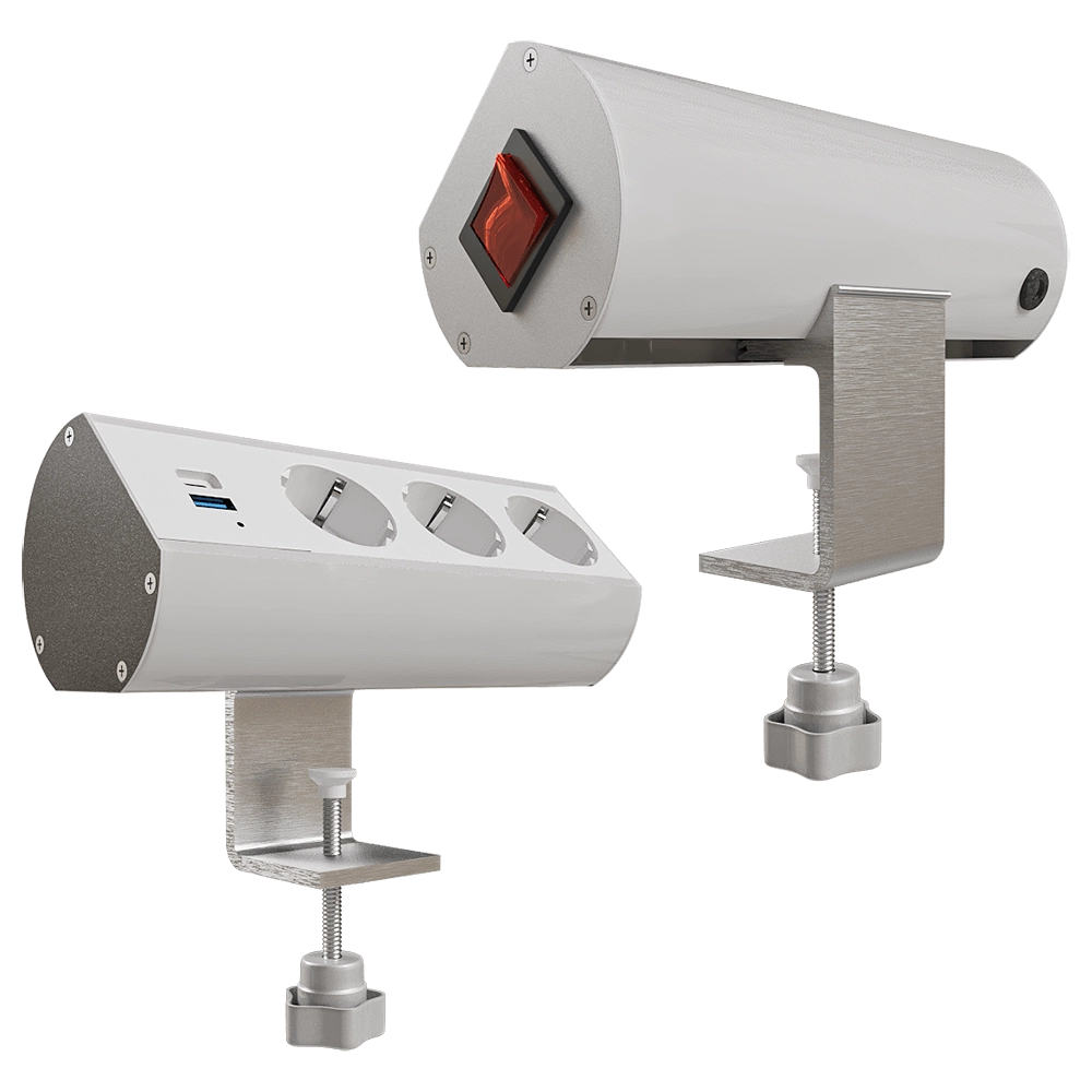 Donel  – Desktop socket block DDSB8O 3D Model