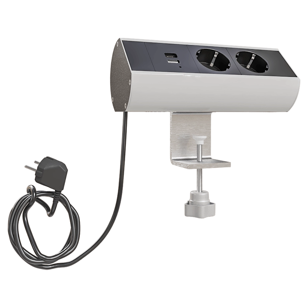 Donel  – Ovaledesign desktop socket block complete: 2x220V USB Type A+C cable   DDSBC6O-2PSANU2ANC 3D Model