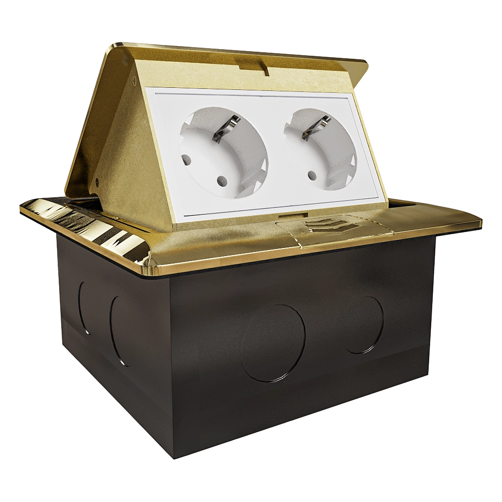 Donel  – Pull-out unit for 4 modules brass DPB4BR 3D Model