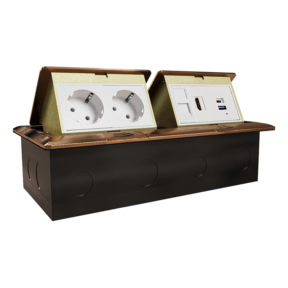 Donel  – Pull-out unit for 4+4 modules anthracite DPB8OB 3D Model