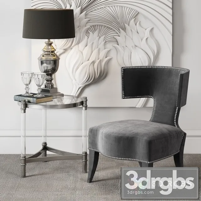 Donghia Klismos Upholstered Chair 3D Model Download Donghia Klismos Upholstered Chair 3D Model Download