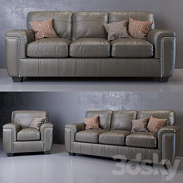 Donnell Sofa and Armchair 3D Model Donnell Sofa and Armchair 3D Model