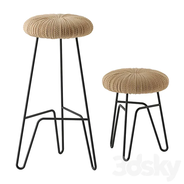 DONUT barstool by Mogg 3D Model DONUT barstool by Mogg 3D Model