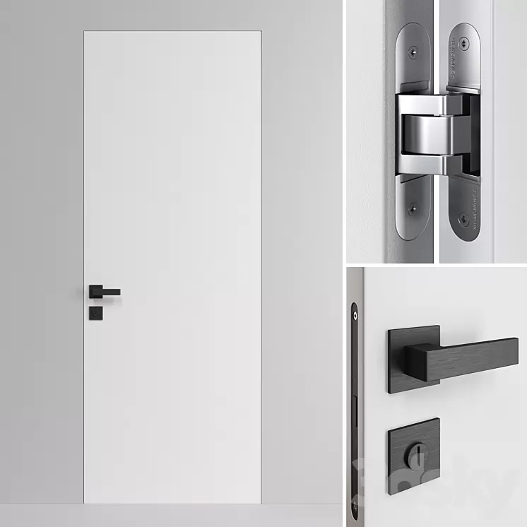 Door Barausse Blanc on Secret 3D Model Free Download