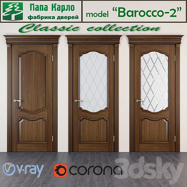 Door Barocco-2 (Series Classic) 3D Model