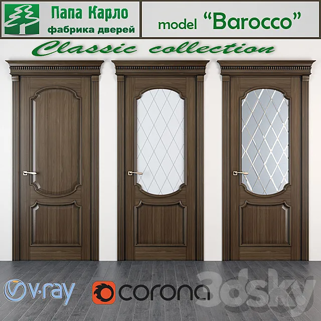 Door Barocco (Series Classic) 3D Model