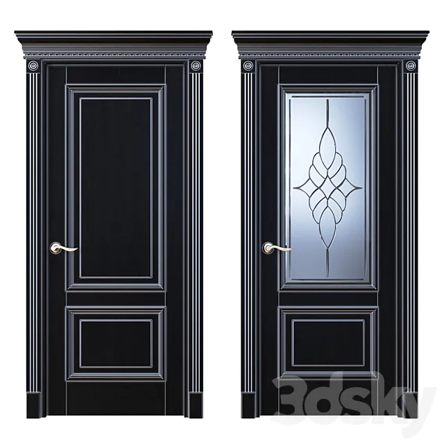 Door Beloravud ART2 Wenge (Patina Silver) 3D Model